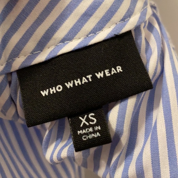 Who What Wear mock neck midi dress in stripes xs - Picture 5 of 9